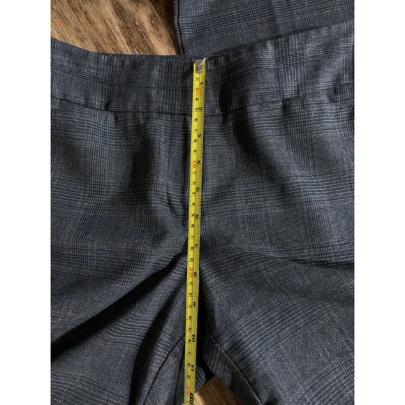 Loft Petite Curvy Plaid Flare Dress Pants Academia Business Professional-4P - Picture 3 of 5
